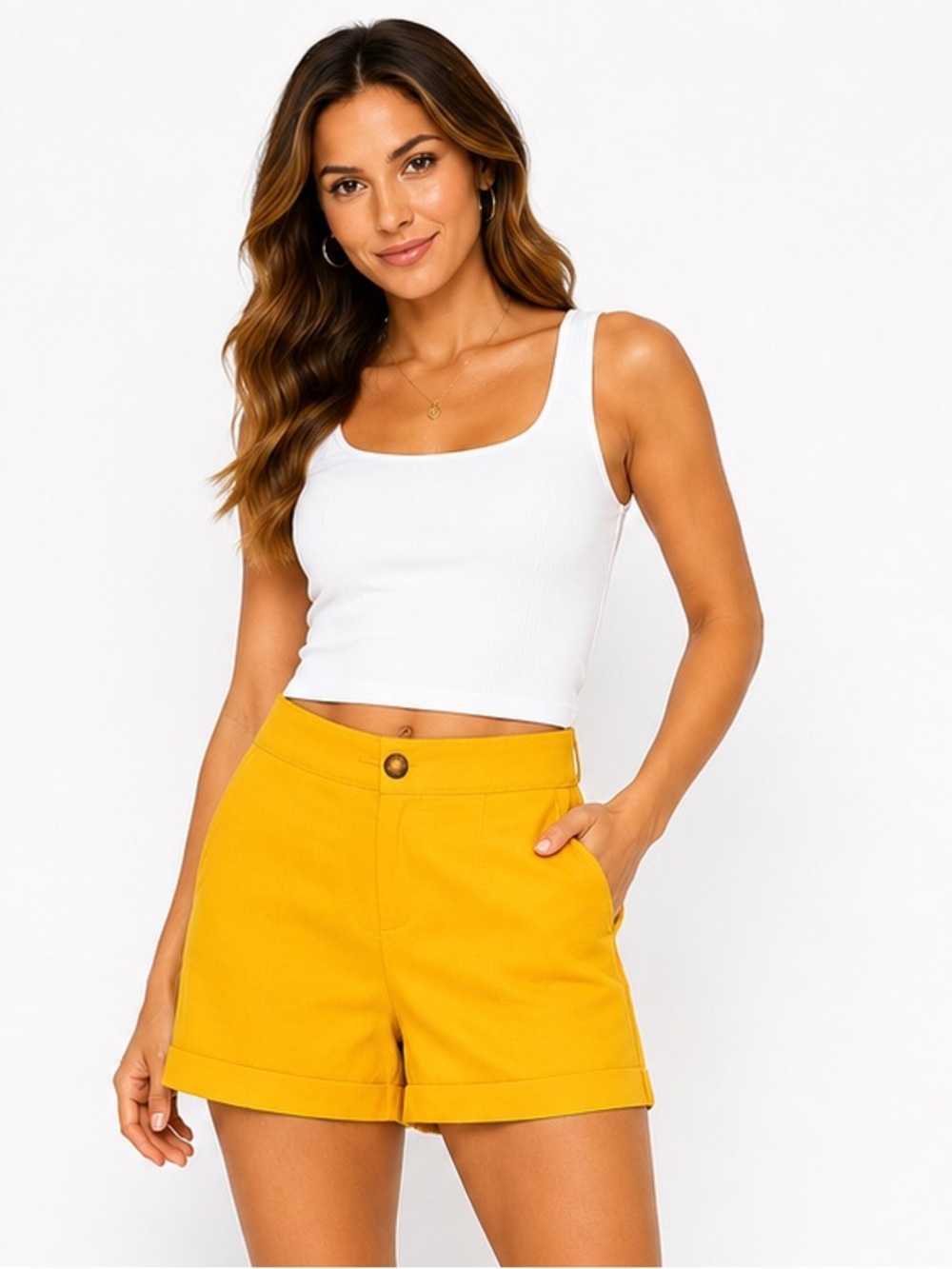 333.  Express Bright Yellow Shorts | Size 14 | NWT